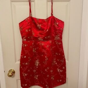 I AM GIA Red Chinese Inspired Dress